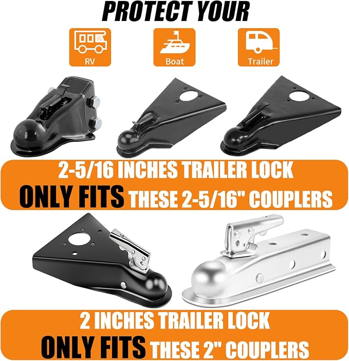 2" Heavy Duty Trailer Hitch Lock - Image 2