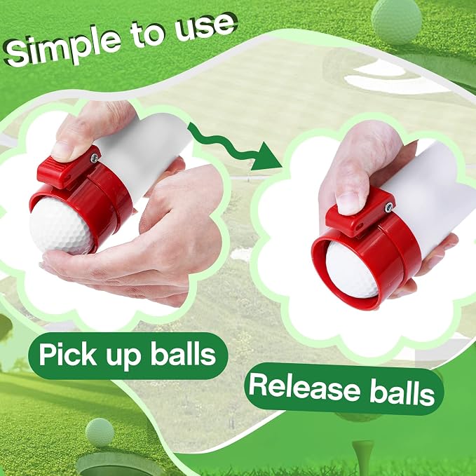 Deekin 2 Pieces Golf Ball Picker Plastic Clear Golf Ball Retriever Collector - Image 4