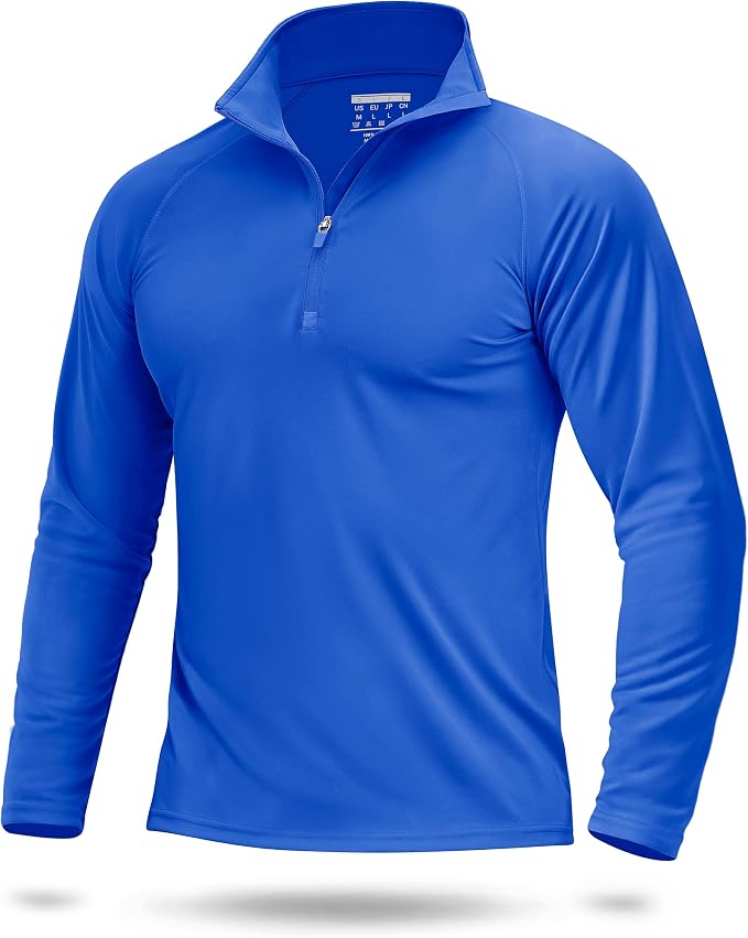 Boladeci Men's UPF 50+ Sun Shirts 1/4 Zip Long Sleeve SPF UV Protection by Boladeci