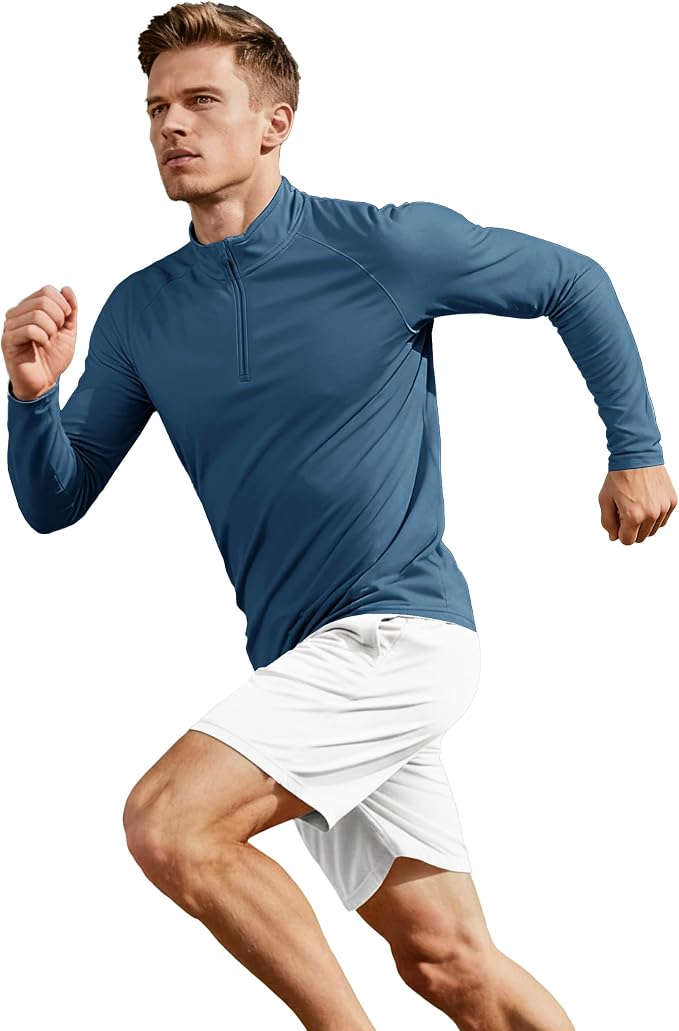 Boladeci Men's UPF 50+ Sun Shirts 1/4 Zip Long Sleeve SPF UV Protection - Image 5