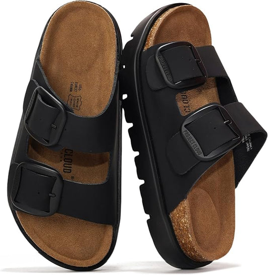 Project Cloud Genuine Leather Platform Sandals Women Footwear by ProjectCloud