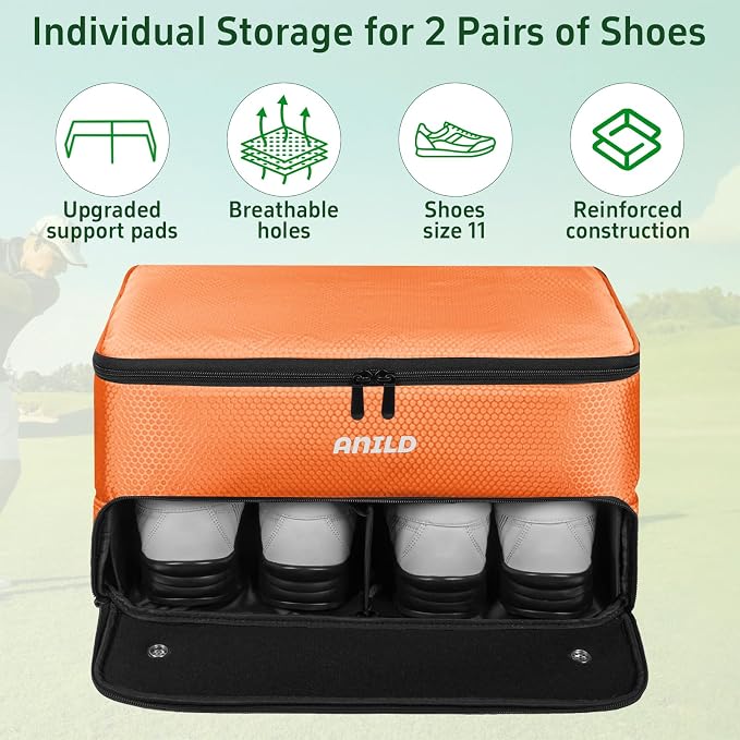 ANILD Golf Trunk Organizer, 2 Layer Golf Storage Case - Image 8