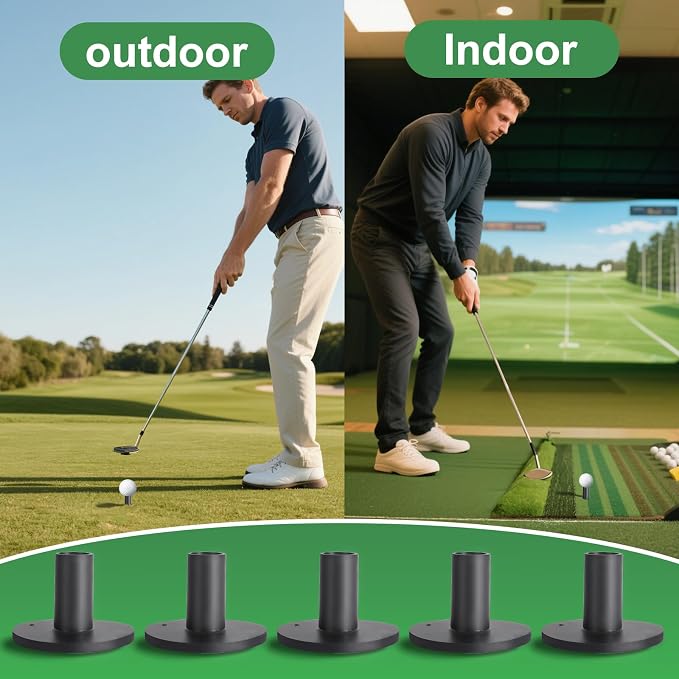 Rubber Golf Tees for Mats Adjustable Height Golf Simulator Tees, Indoor Outdoor - Image 3