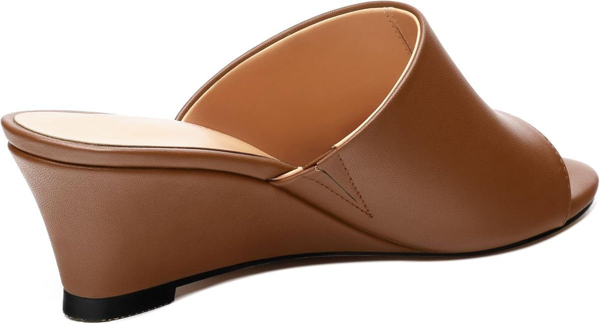 Wedge Sandals for Women Open Toe Wedge Heels Womens Matte High Heel Sandal - Image 5