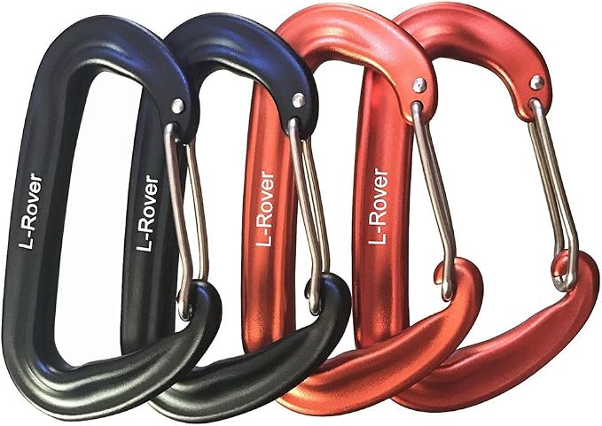 Carabiner, 12KN Lightweight Heavy Duty Carabiner Clips, Aluminium Wiregate by Ultra+Sturdy+Carabiner