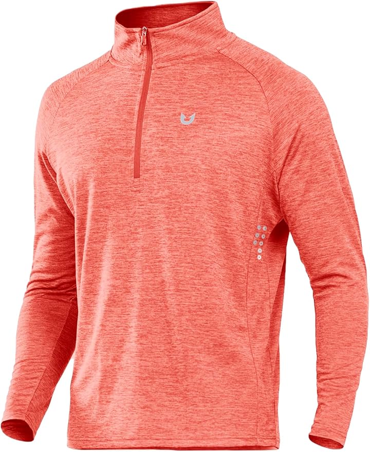 NORTHYARD Quarter Zip Pullover Men Running Shirt Long Sleeve Moisture Wicking by NORTHYARD