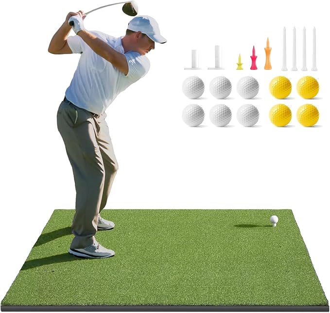 Golfguru Golf Mat, 5x4ft/5x5ft Dense Elite Golf Hitting Mats Practice by Golfguru