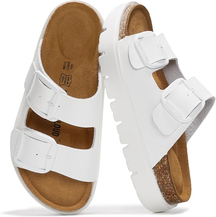 Project Cloud Genuine Leather Platform Sandals Women Footwear by ProjectCloud
