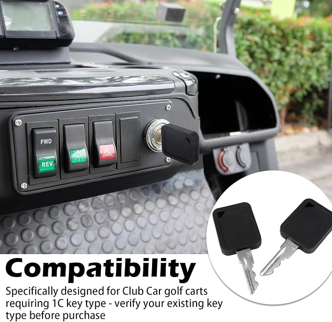 LikeLion 2 Pack Club Car Replacement Golf Cart Key 1C - Image 2