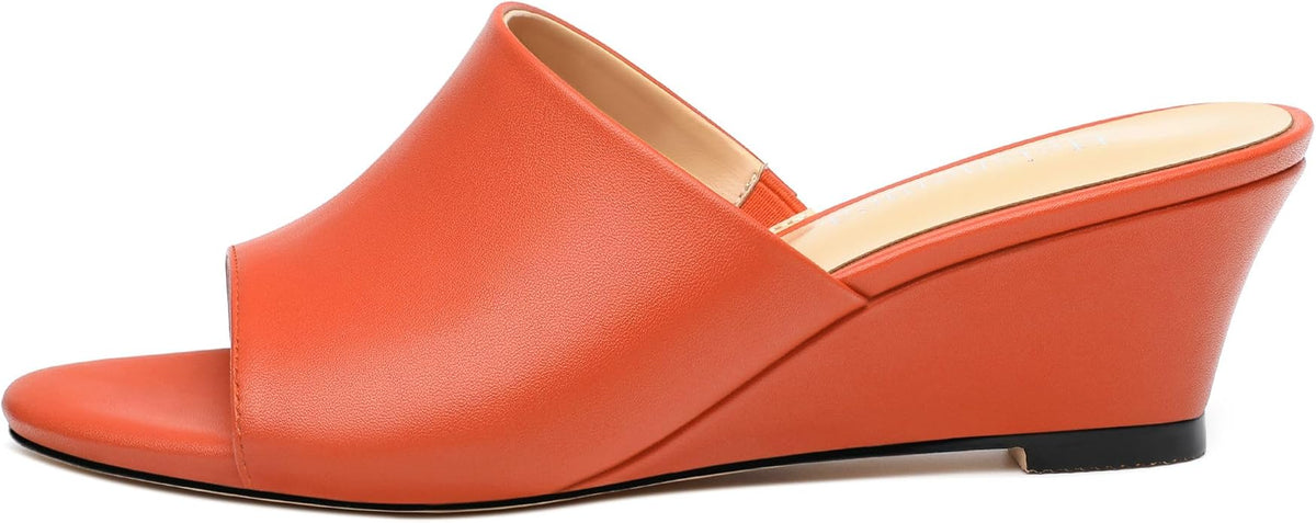 Wedge Sandals for Women Open Toe Wedge Heels Womens Matte High Heel Sandal - Image 2
