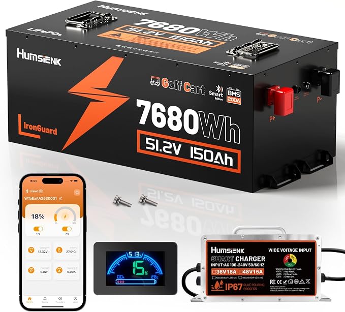 48V 150Ah Golf Cart Battery by HumsiENK