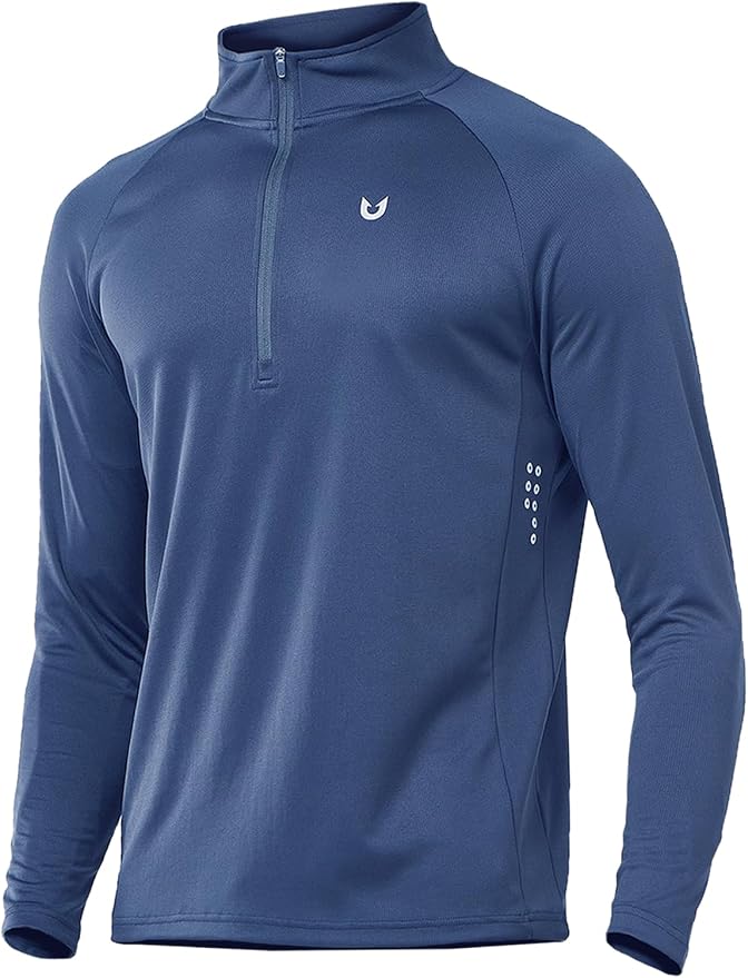 NORTHYARD Quarter Zip Pullover Men Running Shirt Long Sleeve Moisture Wicking by NORTHYARD