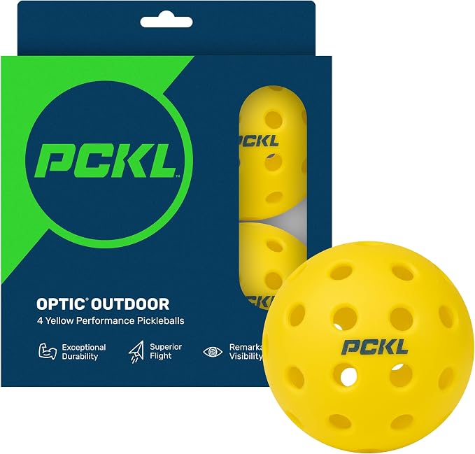 PCKL Optic Speed Pickleball Balls | Choose Indoor or Outdoor Pickleballs | by PCKL
