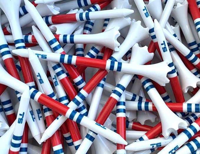 TRUESTRIKE Premium USA Golf Tees – 100-Pack Durable 3¼" / 2¾" Plastic Tees – by TRUESTRIKE