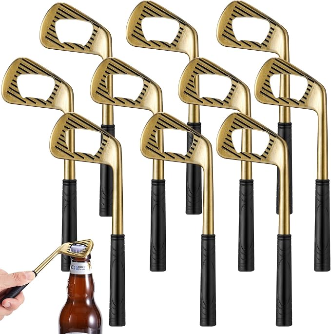 10 Pcs Golf Club Bottle Opener Bulk Novelty Groomsmen Gift Bachelor Party Favors by Sunnychicc