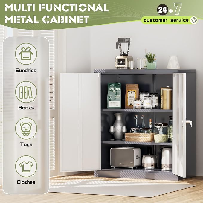 SUNCROWN Metal Storage Cabinets, 36”Locking Cabinet - Image 3