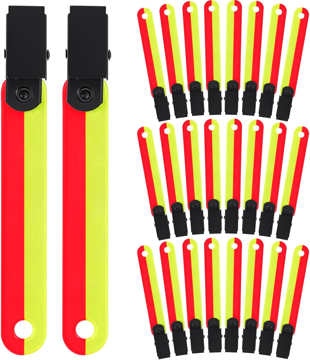 24/48/72/96/120 Pcs Trail Markers for Hunting Reflective Trail Markers High Visibility Glow Tree Reflector Tags with Clip for Tree Stand Hunting Hiking Camping