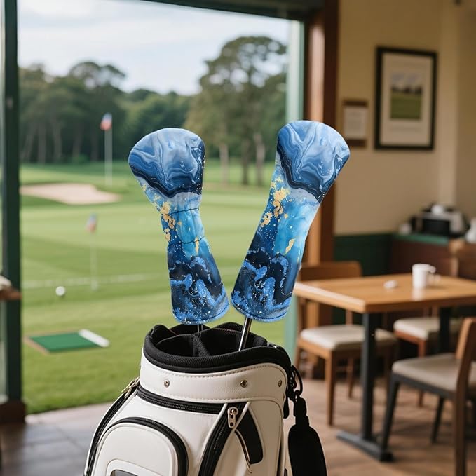 Golf Club Head Covers for Club Protective, Waterproof PU Leather Driver Fairway - Image 4