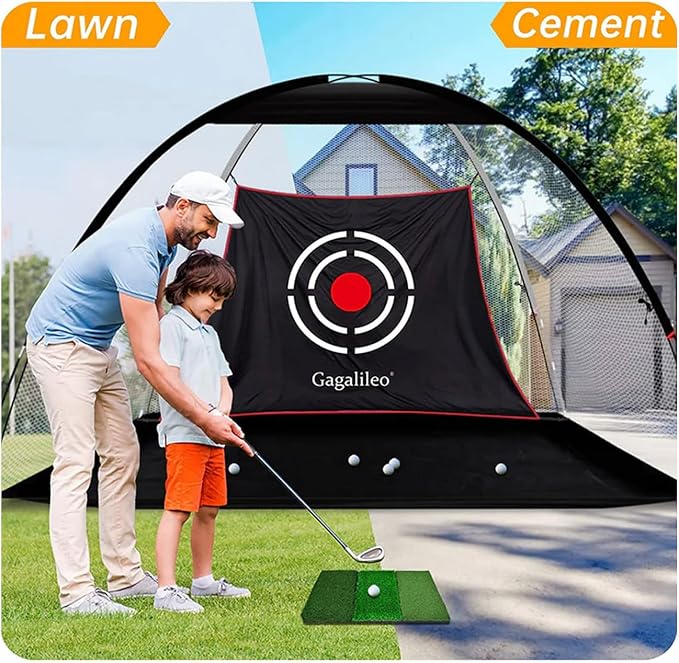 Gagalileo Golf Net: Backyard Practice Hitting Driving Training by Turf Mat - Image 6