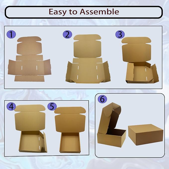 11x10x3 Inches Shipping Boxes Set of 25，Brown Cardboard Boxes Recyclable - Image 4