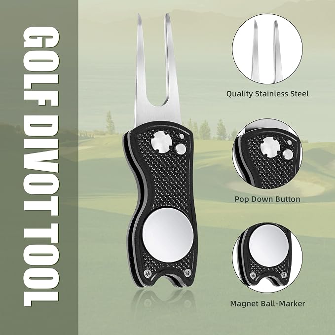 Mile High Life Printed Golf Towel, Brush Tool Kit, Divot Repair Tool, - Image 7