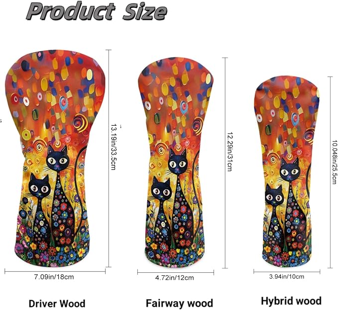 Golf Club Head Covers for Club Protective, Waterproof PU Leather Driver Fairway - Image 7