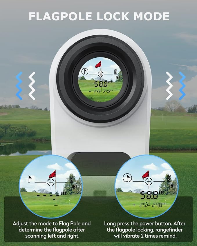 X1 Golf Rangefinder with Slope, Flagpole Lock and Vibration, 660/1100YDS Laser - Image 4