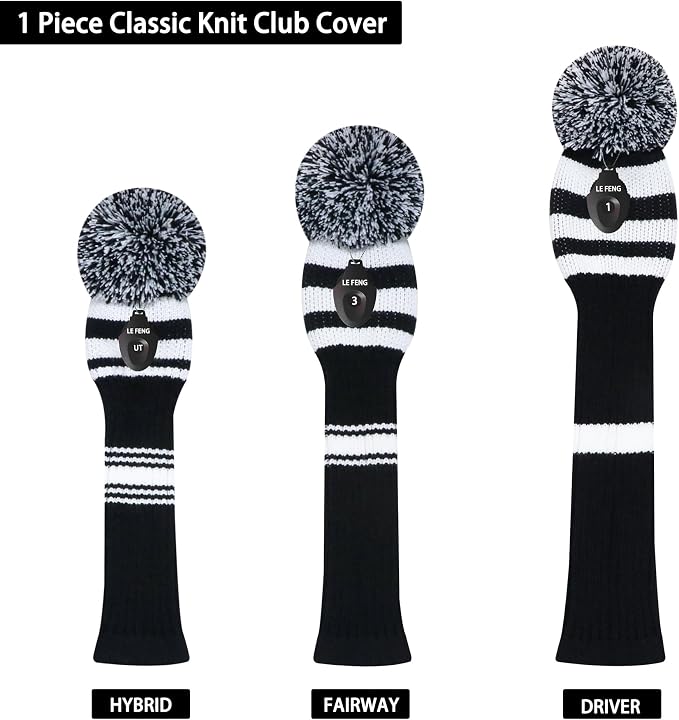 LeFeng 1Pcs Golf Club Cover, Knitted Golf Head Cover - Image 6