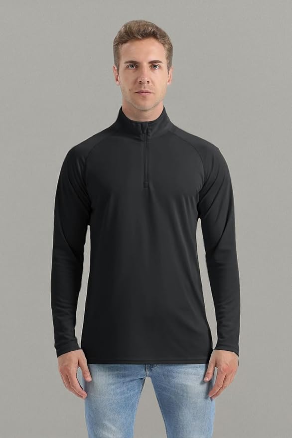 Boladeci Men's UPF 50+ Sun Shirts 1/4 Zip Long Sleeve SPF UV Protection - Image 8