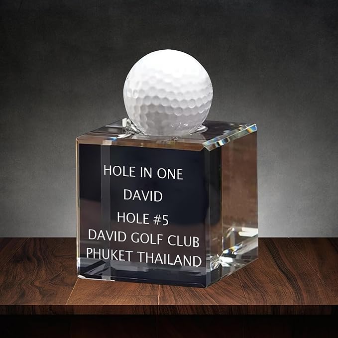 Personalized Hole in One Golf Ball Display Case, Custom Name Hole in One Golf by Ozinna