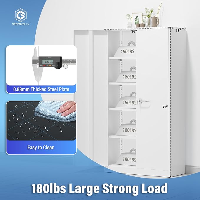 Greenvelly Metal Storage Cabinet - Image 5
