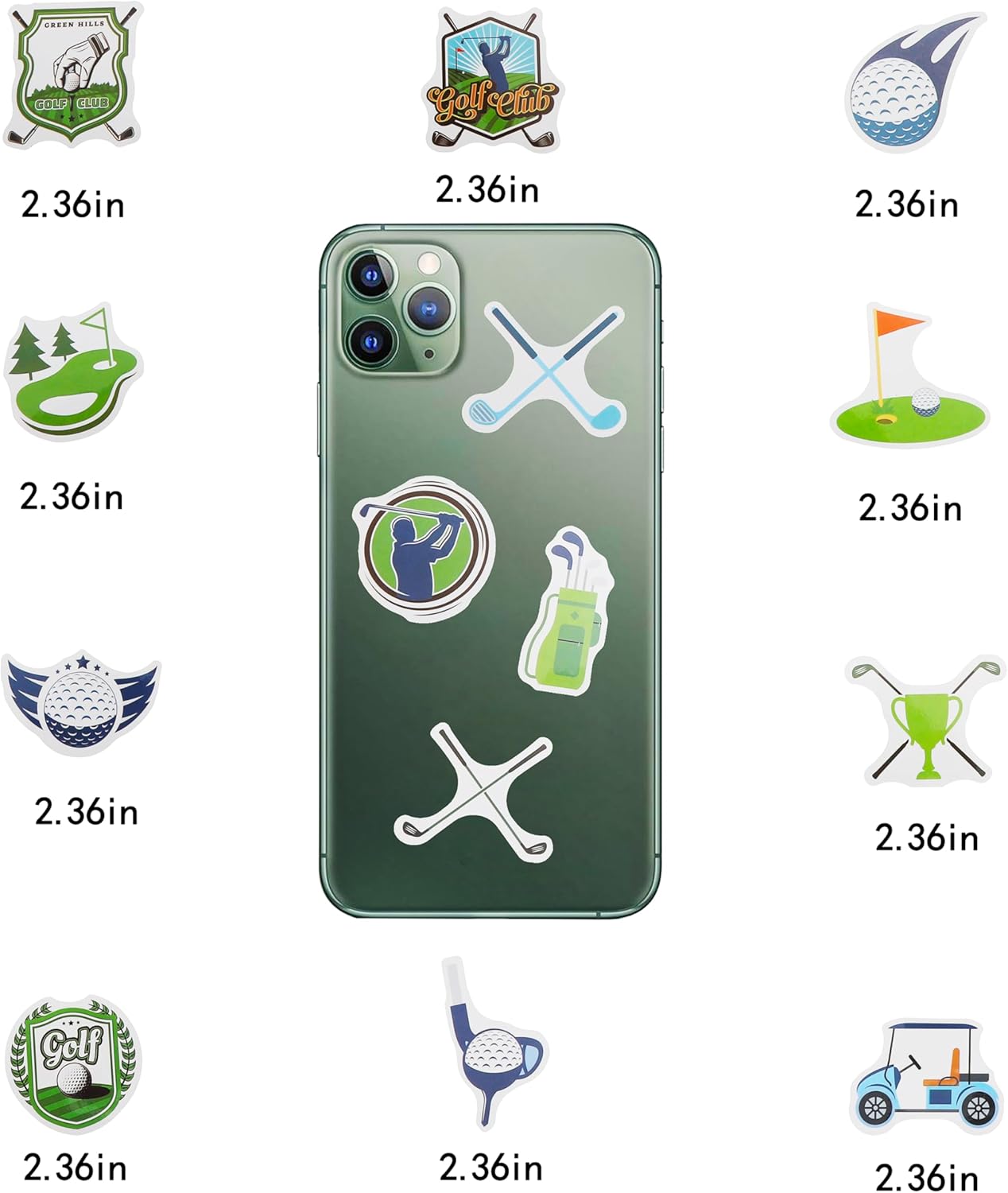 100 Pack Golf Stickers, Golf Party Favors, Birthday Decorations