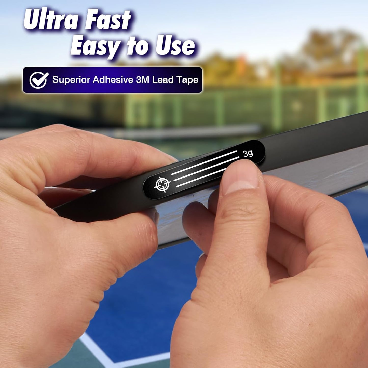 20pcs Pickleball Lead Tape - 3M Adhesive Lead Tape for Pickleball Paddles with Storage Box, Weighted 3g Adhesive Strips for Golf Clubs Tennis Racket Increase Control & Power