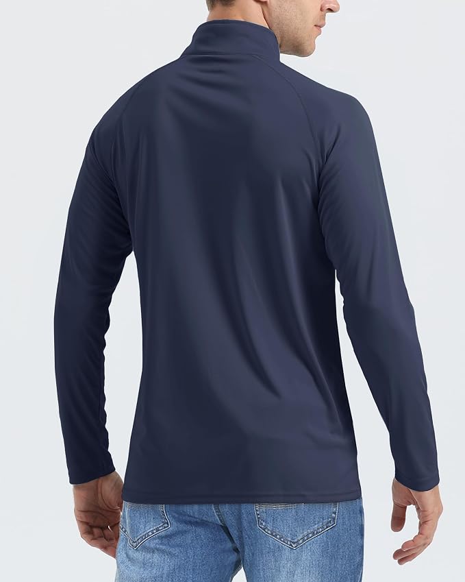 Boladeci Men's UPF 50+ Sun Shirts 1/4 Zip Long Sleeve SPF UV Protection - Image 3