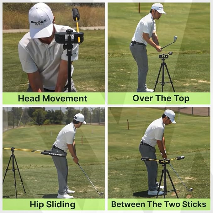 Golf Swing Trainer with Adjustable Tripod – Swing Speed Trainer, 360° Alignment - Image 3