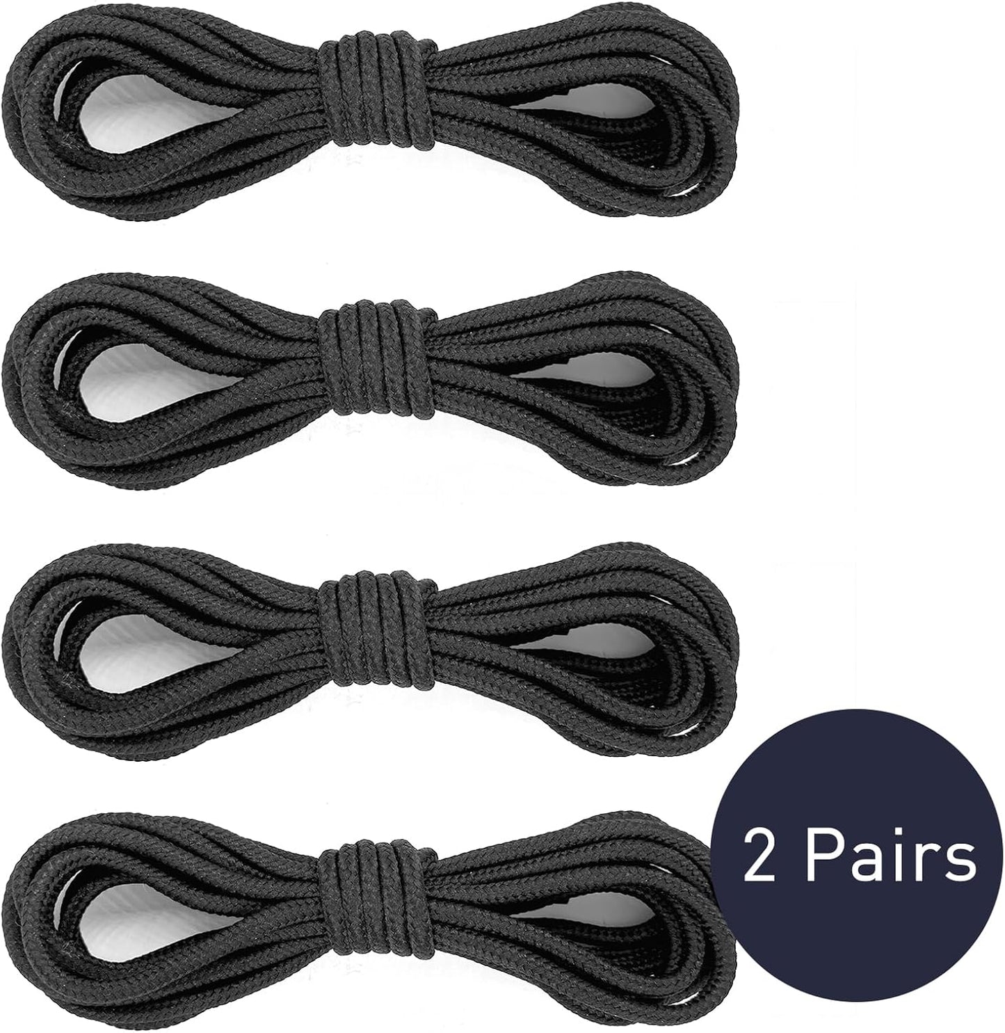 2 Pairs Polyester Golf Shoelaces for FootJoy Shoes, 3/32‘’(2.5mm) Thin Dress Oxford Shoe Laces Replacement Strings