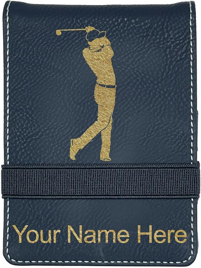LaserGram Mini Padfolio with Notepad and Pen, Golfer Golfing, Personalized by LaserGramCustomEngravedGifts