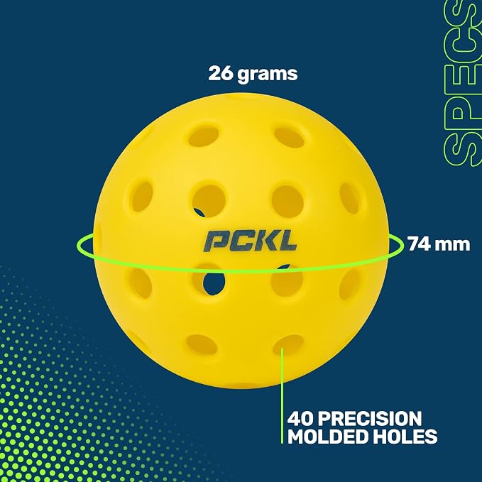 PCKL Optic Speed Pickleball Balls | Choose Indoor or Outdoor Pickleballs | - Image 3