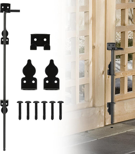 36" Heavy Duty Cane Bolt Gate Drop Rod for Vinyl Gate Latch, Cane Bolts for Gates for Wood PVC Vinyl Metal Fences Gates-1 Pack