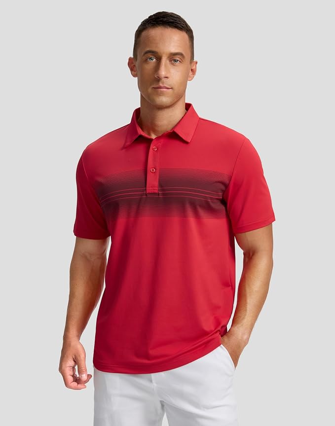Men's Golf Shirts Dry Fit Moisture Wicking Performance Short Sleeve Collared - Image 2