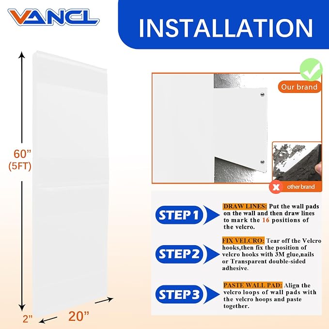 Gym Padding Wall Mount Protection Pad Wall Mats - Image 2