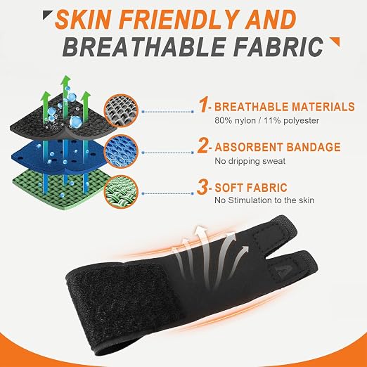 2PCS Finger Splints – Adjustable Compression Neoprene Finger Sleeves/Brace - Image 5