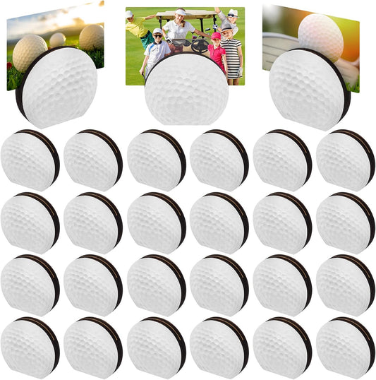 24 Pcs Golf Base Centerpieces Place Card Holder Pictures Table Number Holder Photo Memo Clip Stand for Golf Masters Themed Party Favors Decorations Office Menu Decor