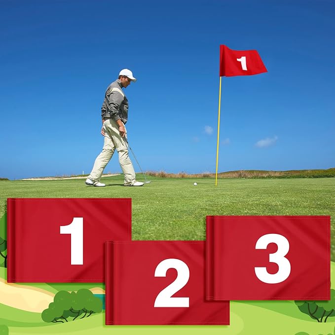9 Pieces Large Numbered Golf Flags - Image 4