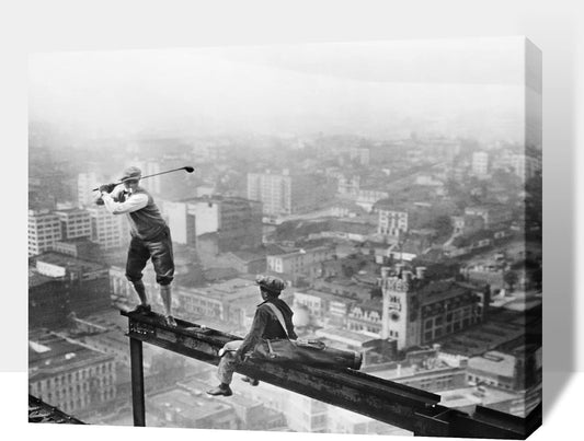 GUTTATY Golf Wall Art, Vintage Golf Pictures Posters Canvas Print Wall Decor for Golfer's Man Cave Home Ofice Ready to Hang (18x24 Inches)