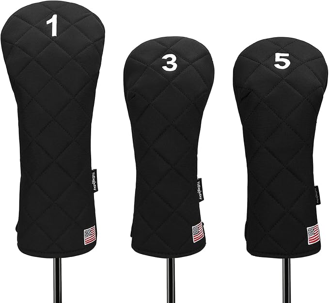 Golf Head Covers Driver Fairway #3#5 Hybrid USA Flag by YuEagleSky