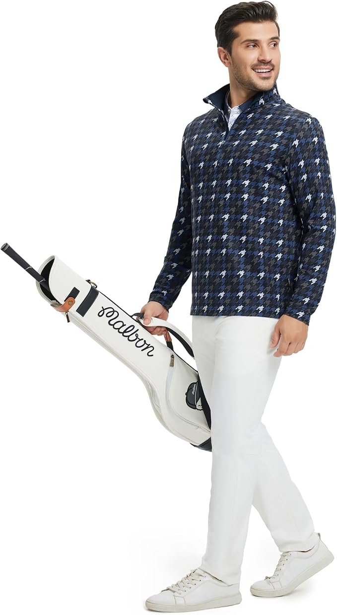 M MAELREG Quarter Zip Golf Pullover Men Dry Fit Long Sleeve Performance Wicking - Image 6