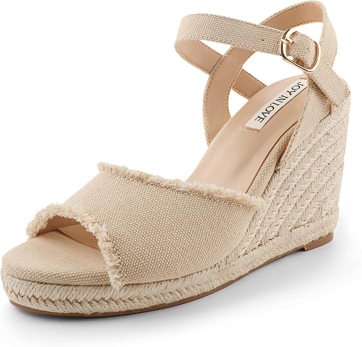 JOY IN LOVE Platform Wedge Sandals by JOYINLOVE