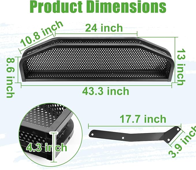 10L0L Golf Cart Front Clay Utility Cargo Basket - Image 7