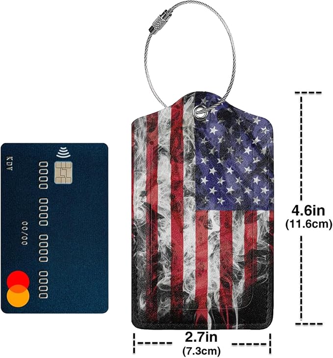 2 Pack American Flag Luggage Tags - Image 7